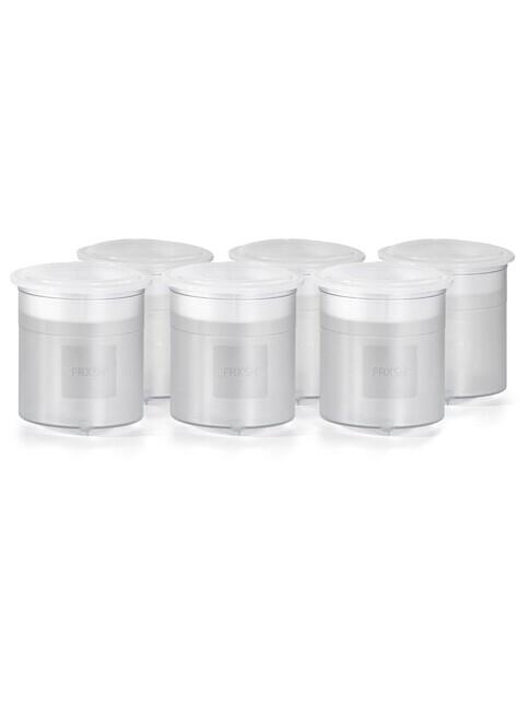 FRXSH Vertrieb AG Schweiz FRXSH Mousse Chef transparente Kunststoffbecher mit Verschlusskappe, Set à 6