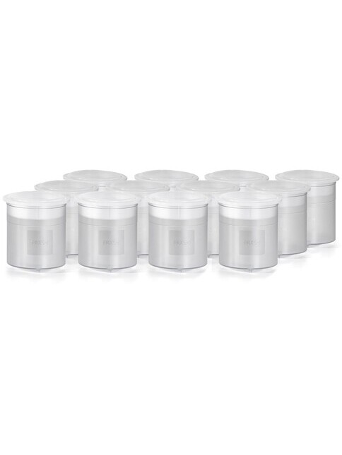 FRXSH Vertrieb AG Switzerland FRXSH Mousse Chef transparent synthetic cups with cap, Set of 12